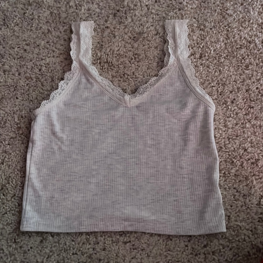 american eagle lace embroidered tank top